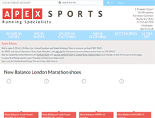 Tablet Screenshot of apex-sports.co.uk